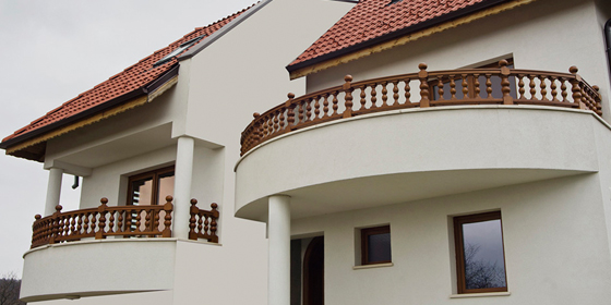 Дъбов парапет за тераса 